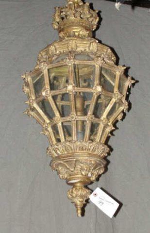 Appraisal: Venetian Giltwood Hanging Lantern From a Larchmont home Dimensions high