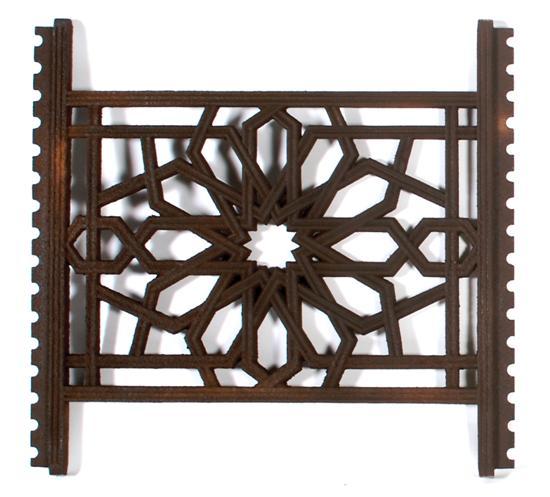 Appraisal: A Cast Iron and Copper Plated Wainscoting Panel from Chicago's