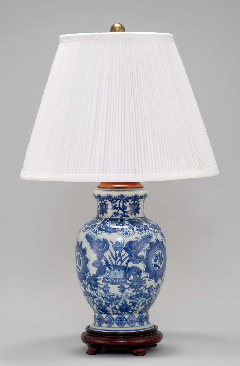 Appraisal: TH CENTURY CHINESE BLUE AND WHITE PORCELAIN JAR mounted as