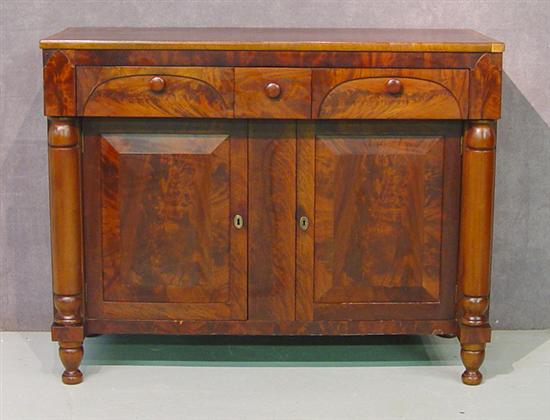 Appraisal: American Gothic Victorian Sideboard Circa Mahogany and veneers Poplar secondary