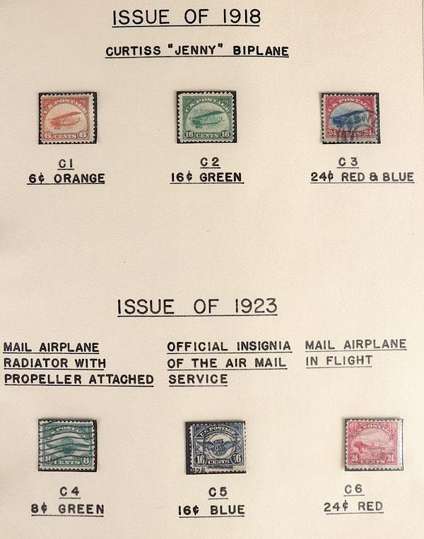 Appraisal: A COLLECTION OF US AIR MAIL STAMPS A COLLECTION OF