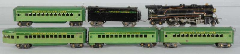 Appraisal: American Flyer -Piece Hudson Streamlined Set Description Pre-war O-gauge Two-tone