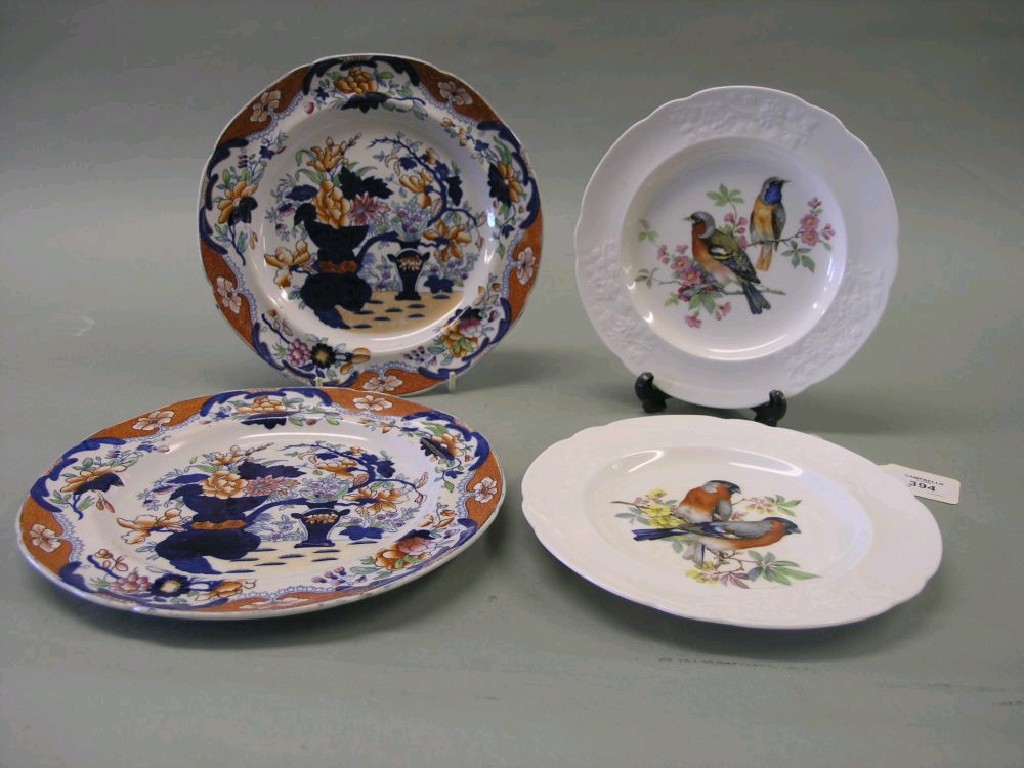 Appraisal: A pair of Spode's New Stone plates printed and painted