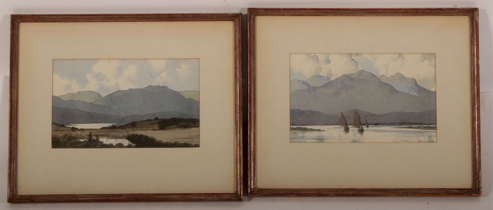 Appraisal: Otto R Egger Two Watercolor Landscapes c Otto R Eggers