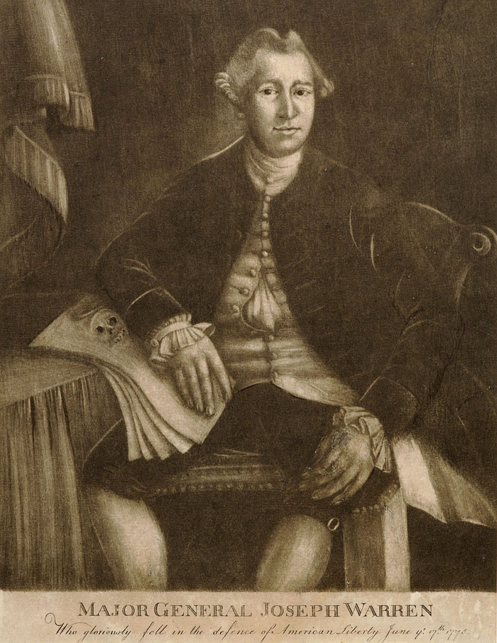 Appraisal: MAJOR GENERAL JOSEPH WARREN WHO GLORIOUSLY FELL IN THE DEFENCE