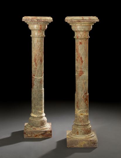 Appraisal: Pair of Saint Lary Marble Pedestals in the classical taste