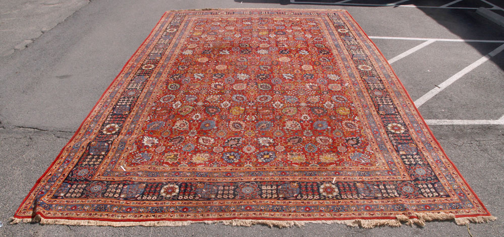 Appraisal: - Semi Antique Tabriz Carpet Semi antique Tabriz carpet '