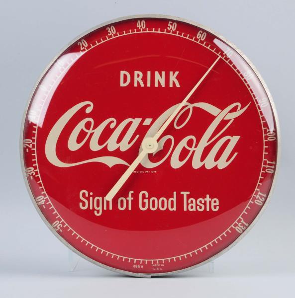 Appraisal: s Coca-Cola Dial Thermometer Face is clean with a small