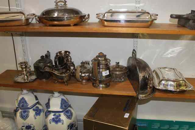 Appraisal: A QUANTITY OF VARIOUS PLATED WARES including an entree dish