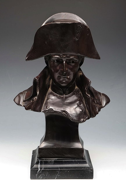 Appraisal: A BRONZE BUST of Napoleon signed Lecompte and dated '