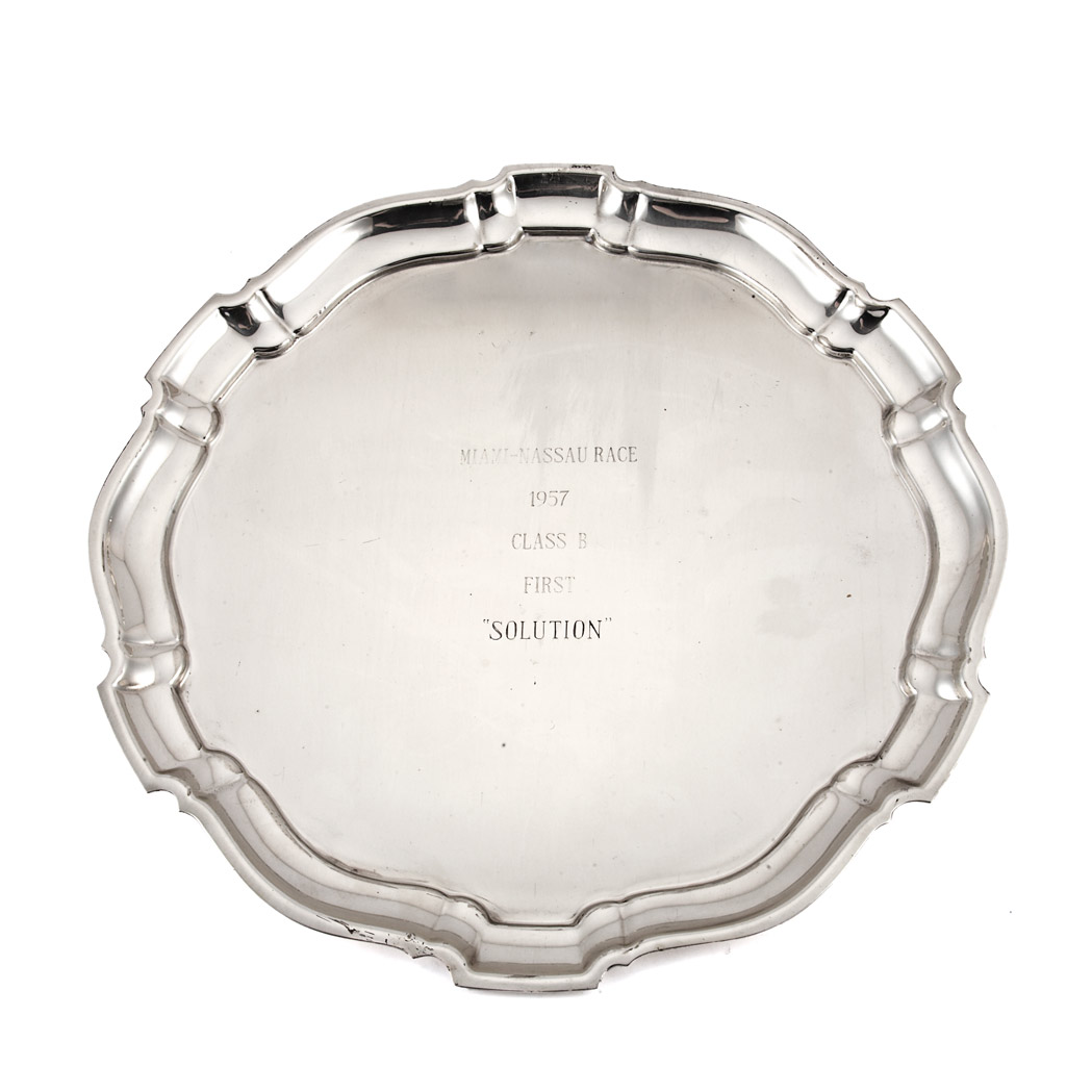 Appraisal: Group of Seven Sterling Silver Trays Diameter of largest inches