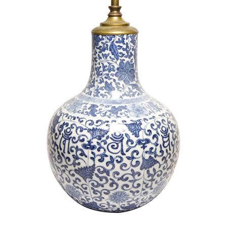 Appraisal: Chinese Blue and White Ground Porcelain Vase Estimate -