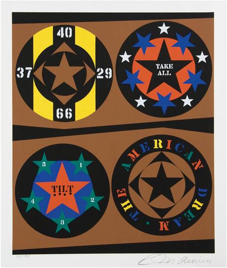 Appraisal: Robert Indiana b full tilt screenprint printed in colors signed