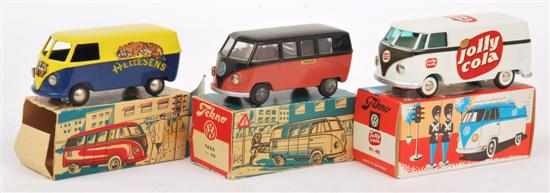 Appraisal: THREE TEKNO VW VANS including Tekno Jolly Cola white with