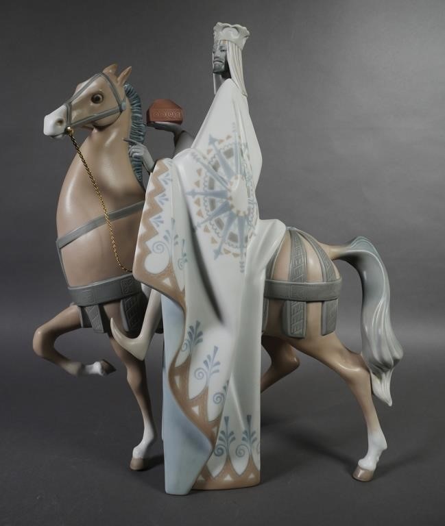 Appraisal: LLADRO BALTHASAR ON HORSE CHRISTMAS WISE MANLladro King Balthasar on