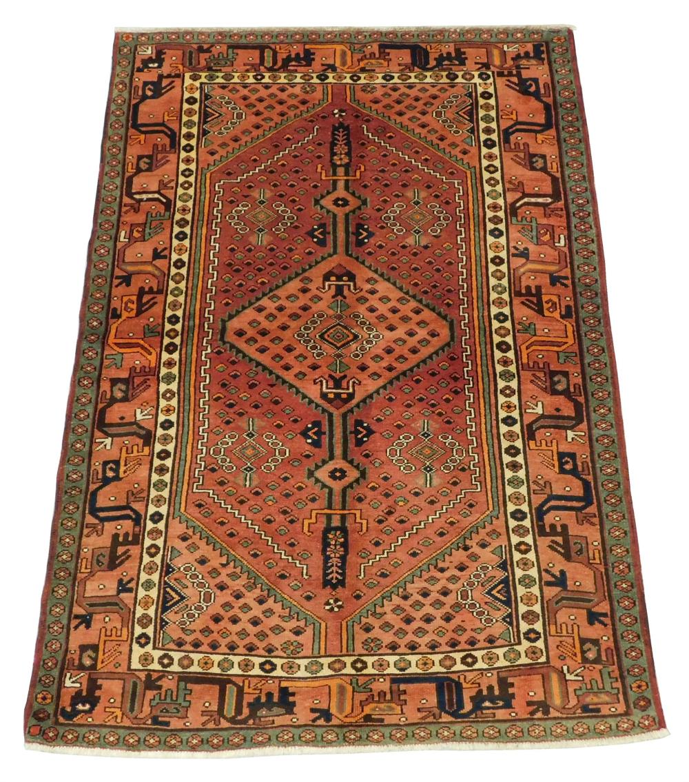 Appraisal: RUG Semi-antique Northwest Persian ' x ' hand-woven wool classic