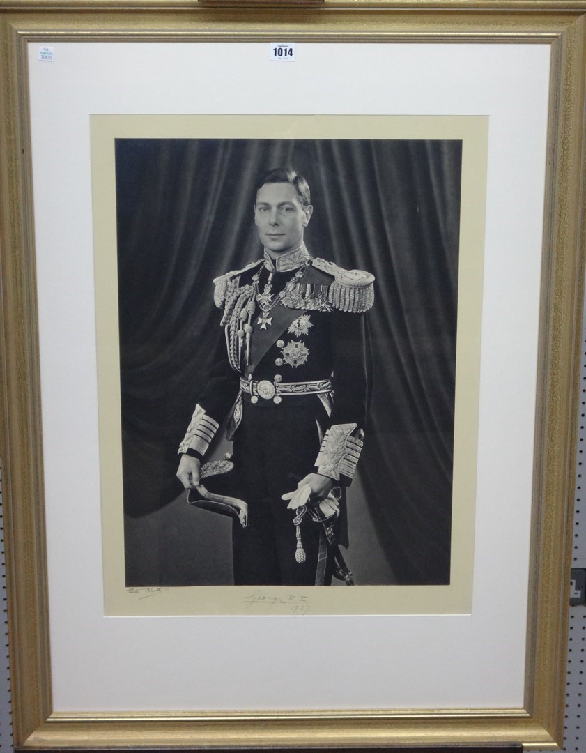 Appraisal: Peter North th century Portrait of George VI photograph signed