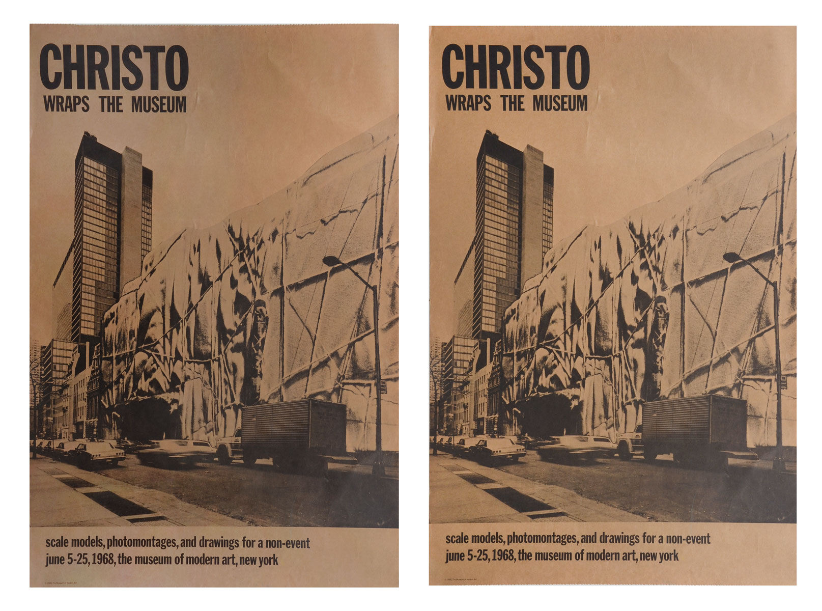 Appraisal: TWO CHRISTO WRAPS THE MUSEUM POSTERS FOR THE MUSEUM OF