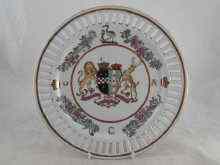 Appraisal: A Chinese armorial plate with the arms of continental nobility