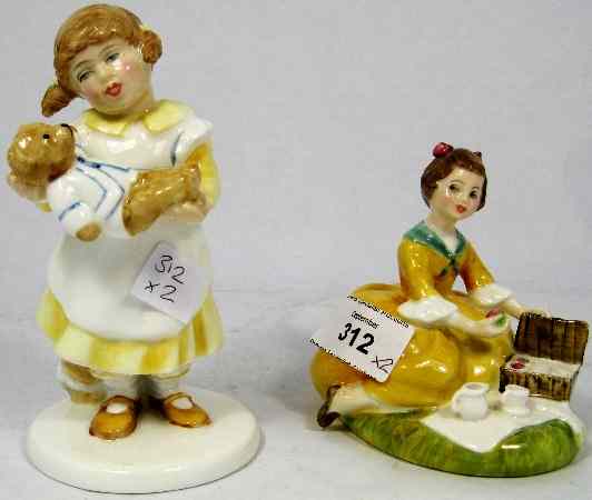 Appraisal: Royal Doulton Figure Picnic HN And Whats The Matter HN