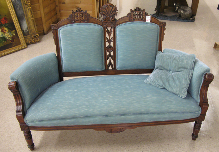 Appraisal: VICTORIAN DOUBLE CHAIR-BACK SETTEE Renaissance Revival American c having a