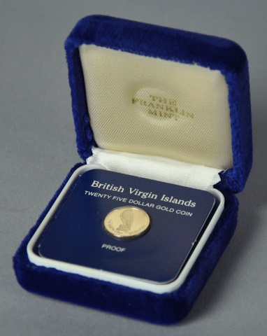 Appraisal: British Virgin Islands Proof Gold CoinCoin has a portrait of