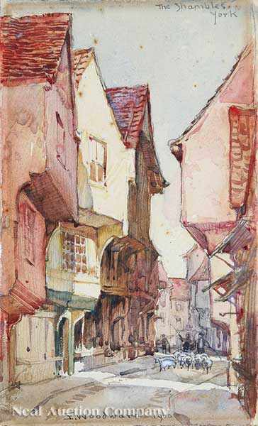 Appraisal: Ellsworth Woodward American New Orleans - The Shambles York watercolor