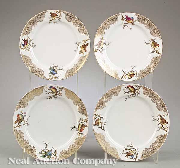 Appraisal: A Set of Ten Polychrome and Gilt Porcelain Dinner Plates