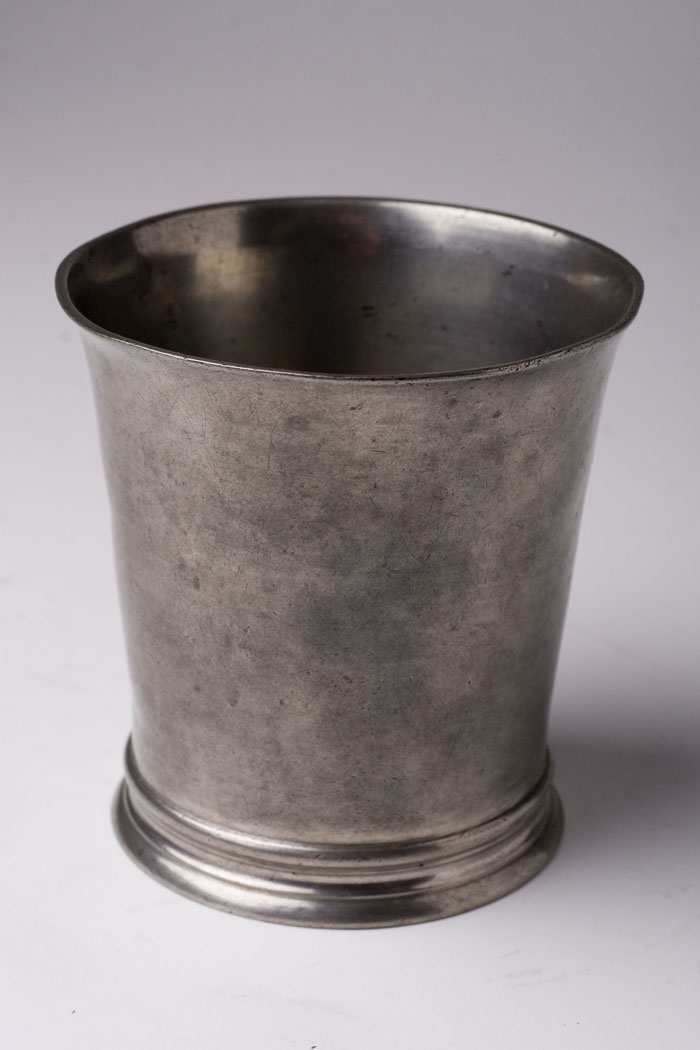 Appraisal: PEWTER BEAKER ATTRIBUTED TO ALLEN PORTER - Colebrook New Hampshire