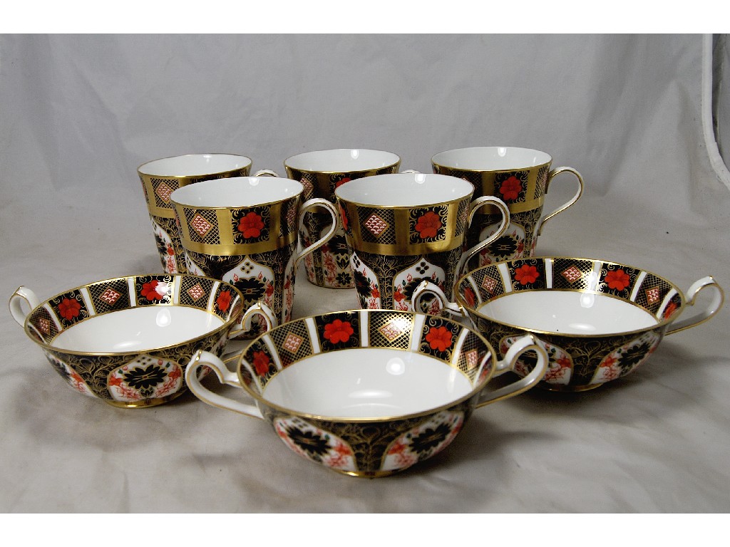 Appraisal: Five Royal Crown Derby Imari mugs patt no date code