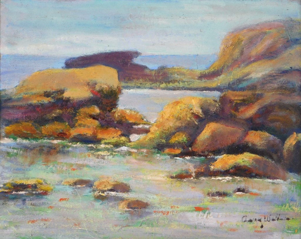 Appraisal: AMY WALLACE IMPRESSIONIST O B COASTAL SEASCAPE California Minnesota -