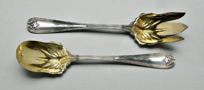 Appraisal: Tiffany sterling salad set Colonial pattern with gilt bowls marks