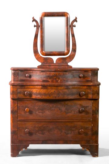 Appraisal: American Late Classical Mahogany Dressing Bureau third quarter th century