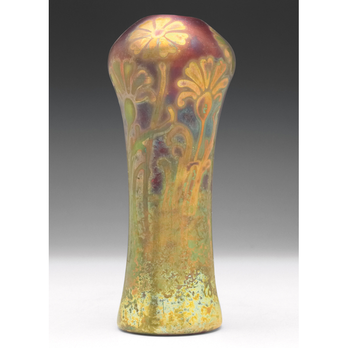 Appraisal: Weller Sicard vase slender shape under a metallic glaze with