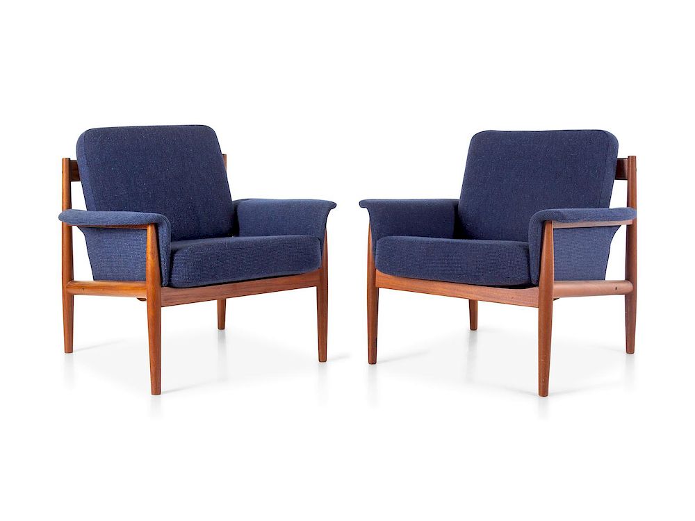 Appraisal: Grete Jalk Danish - Pair of Lounge Chairs France Daverkosen