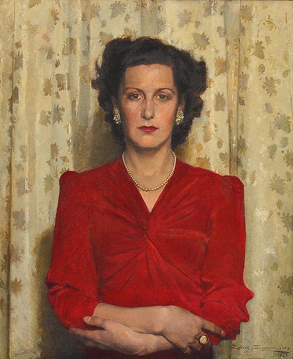 Appraisal: SYDNEY SEYMOUR LUCAS - Portrait of Jessica Grant oil on