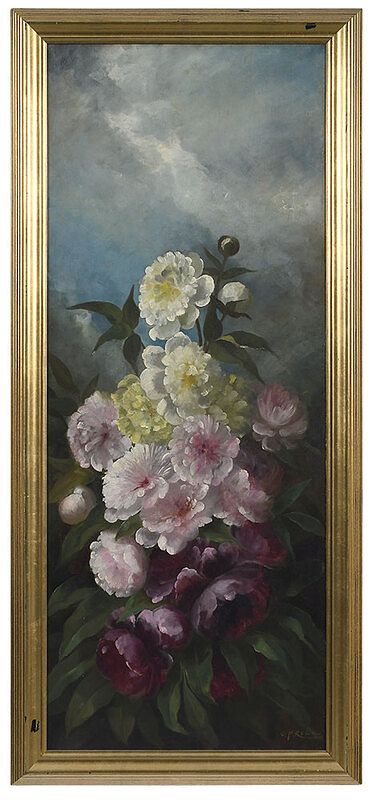 Appraisal: Carducius Ream American - Pink and White Peonies signed lower