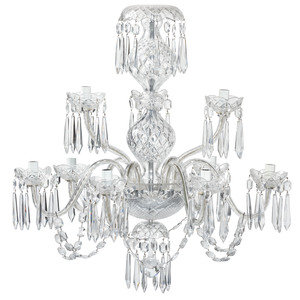 Appraisal: A Waterford Crystal Nine-Light Chandelier th Century Height x width