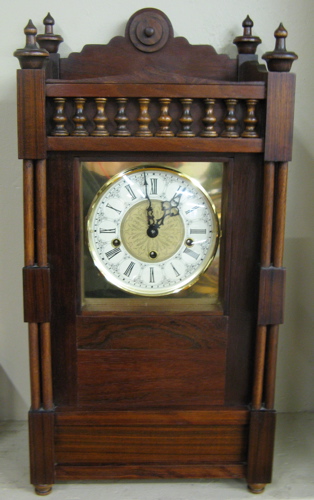 Appraisal: MAHOGANY BRACKET CLOCK German th century The custom case houses