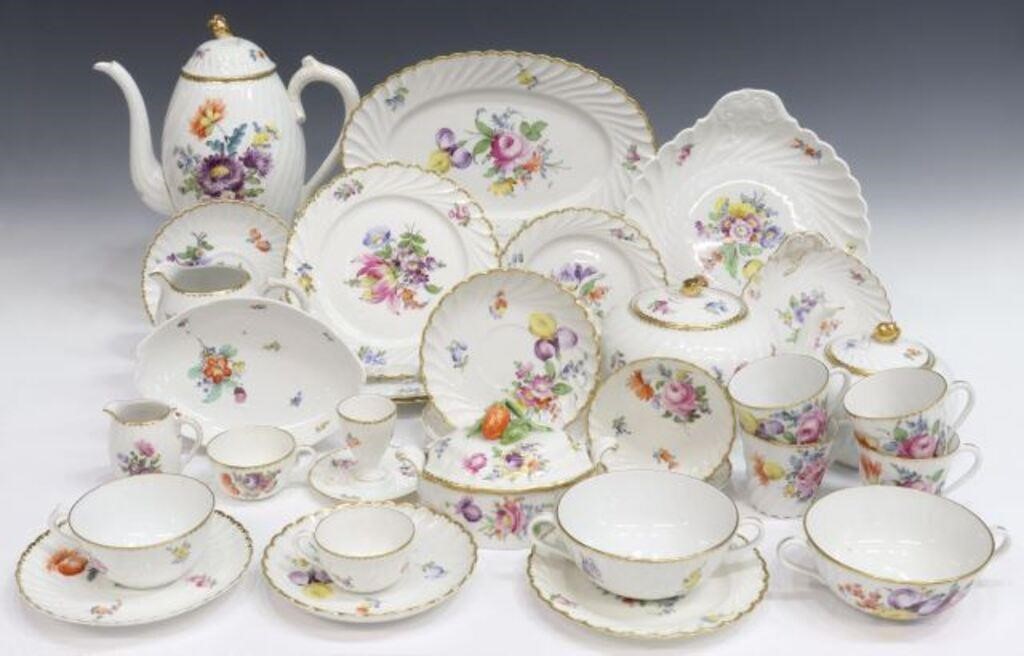 Appraisal: lot of German porcelain partial service set Nymphenburg parcel gilt