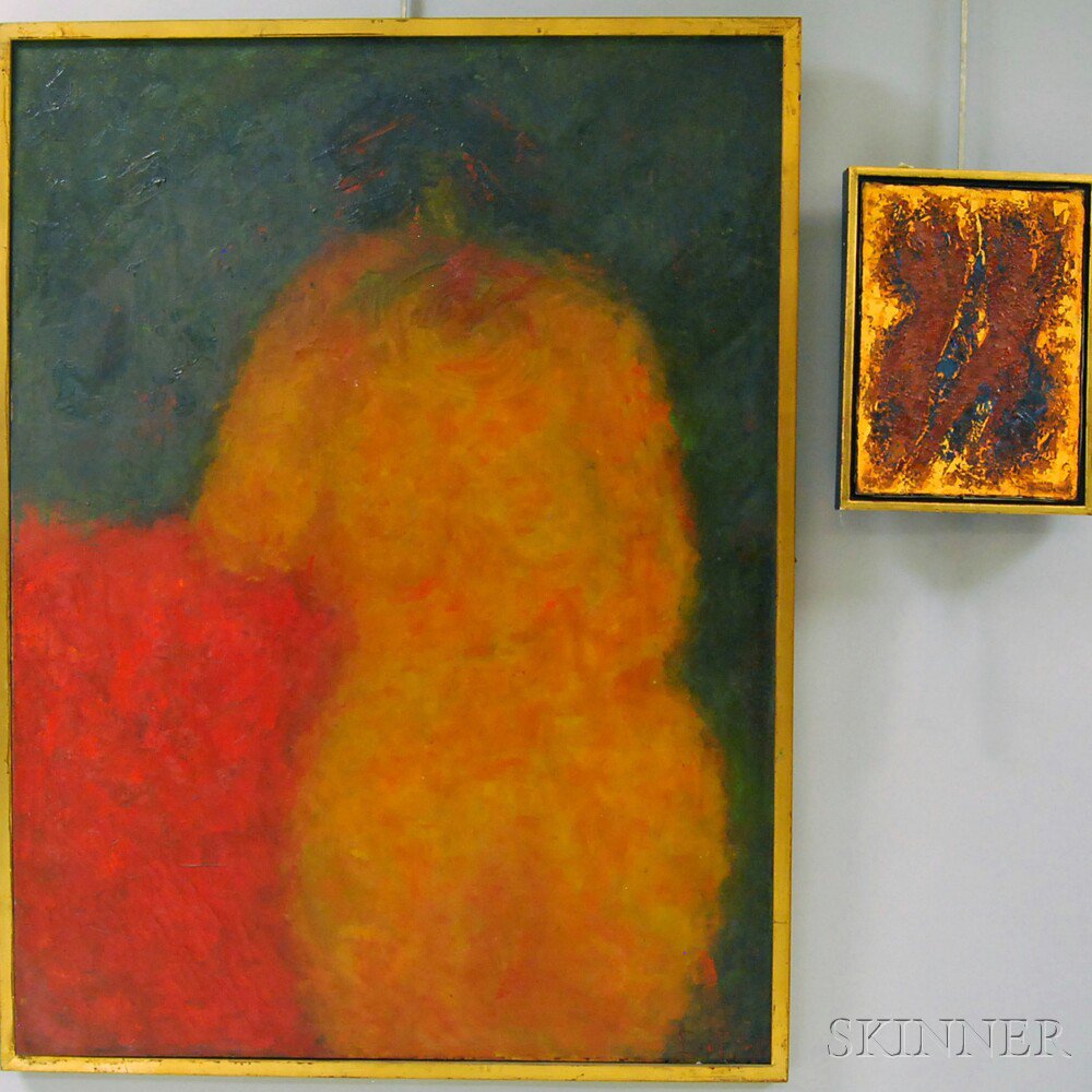 Appraisal: Two Portraits Evi Fisk American th st Century Female Nude