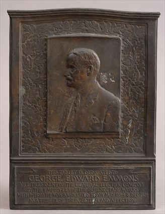 Appraisal: CHESTER BEACH - GEORGE EDWARD EMMONS Bronze plaque x in