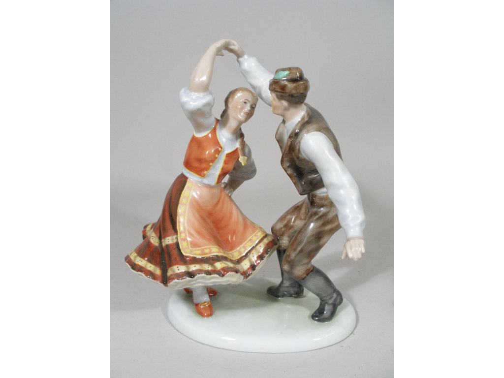 Appraisal: Herend Figurine Porcelain s Dancing Couple fluidity and grace epitomize