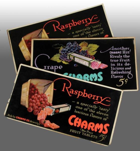 Appraisal: Lot of Posters for Charms Fruit Tablets Description All have