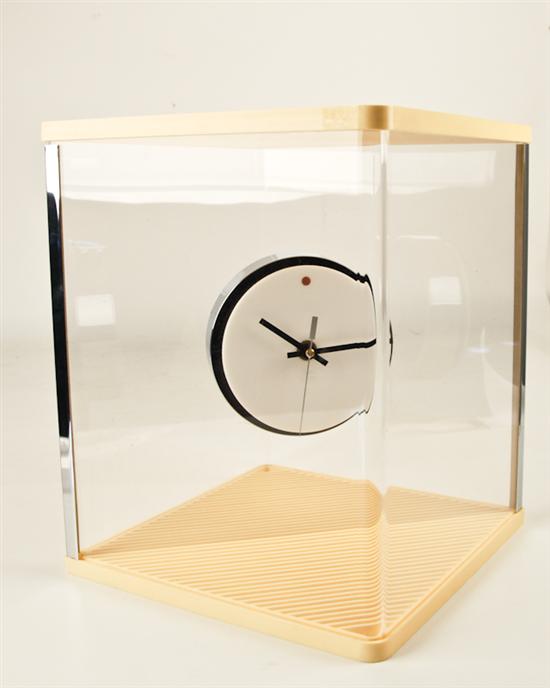 Appraisal: Raymor Floating Clock c s Plastic label H Sq