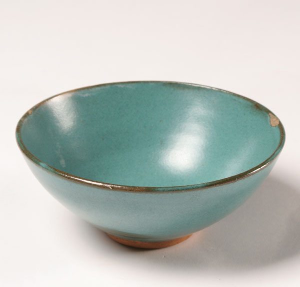 Appraisal: Otto Vivika Heino studio pottery vase matte turquoise glaze Incised