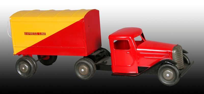 Appraisal: Pressed Steel Structo Tractor Trailer Toy Description '' L Circa