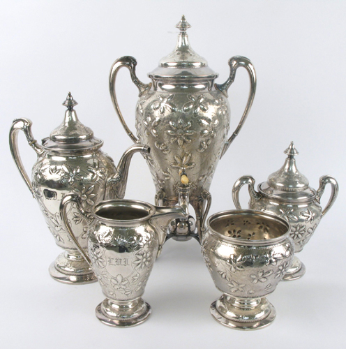 Appraisal: REED BARTON SILVER PLATED COFFEE SERVICE pieces in pattern having