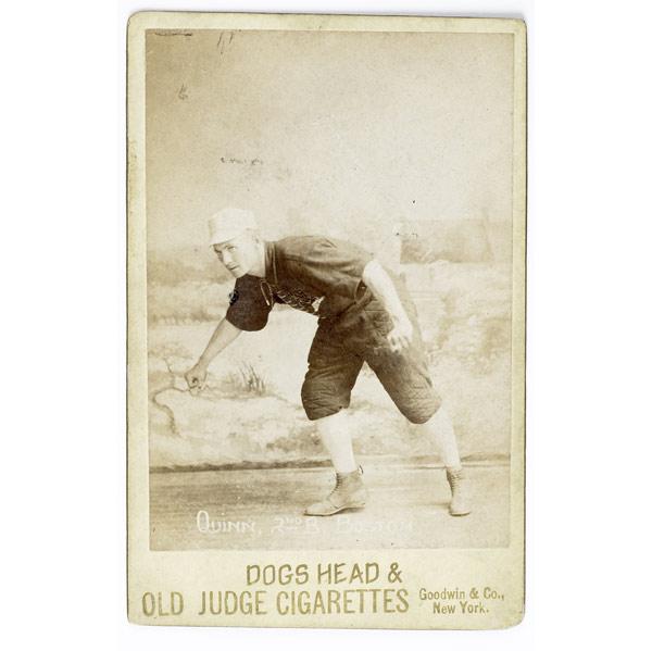 Appraisal: Dog s Head and Old Judge Cigarettes baseball cabinet card