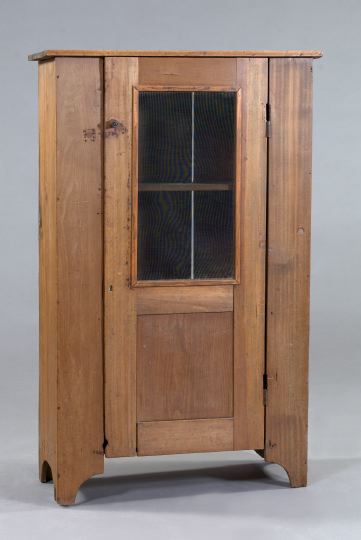 Appraisal: American Provincial Cypress and Poplarwood Pie Safe mid- th century